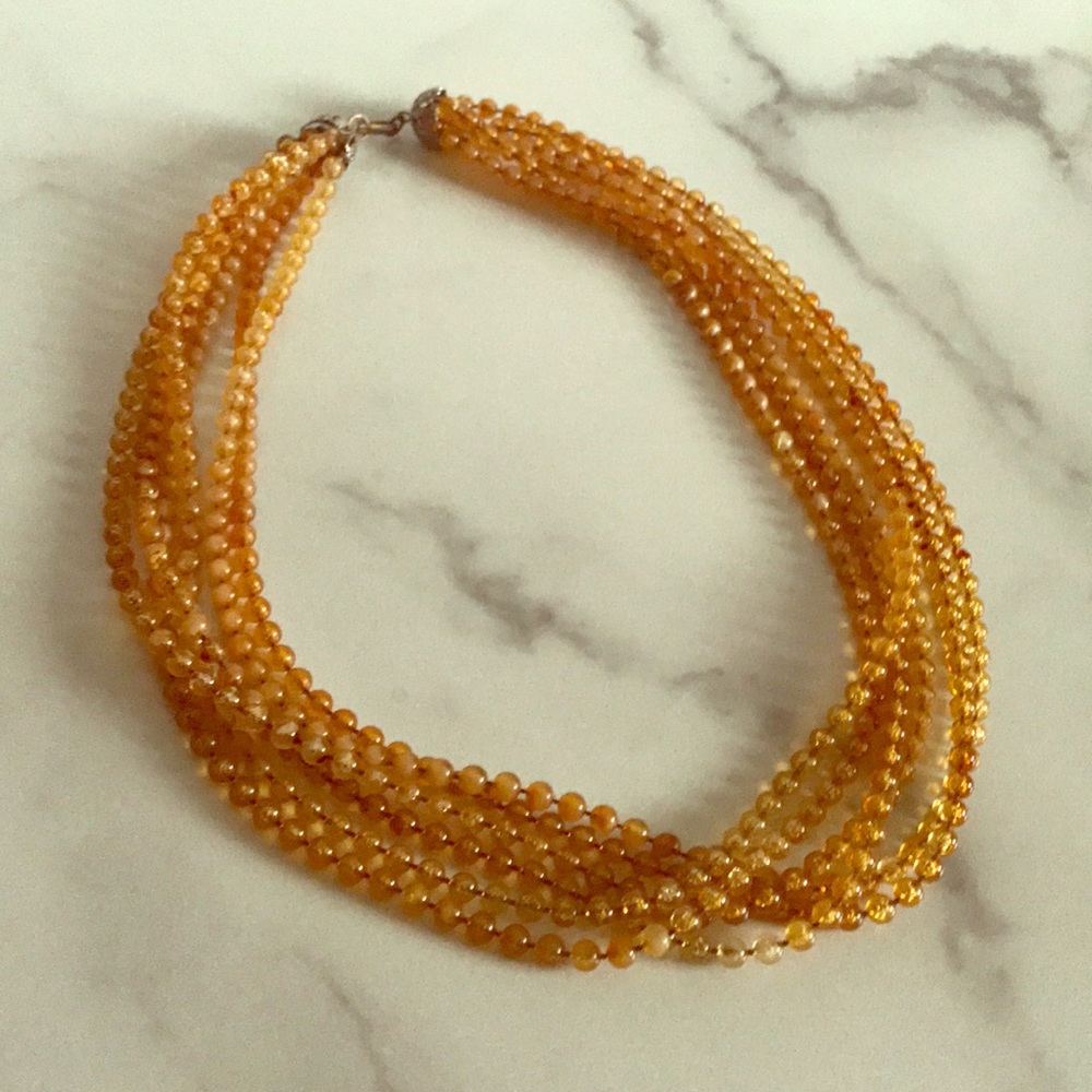 Orange necklace costume jewelry